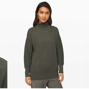 Lululemon Cozy Calling Turtleneck Heathered Pesto - S